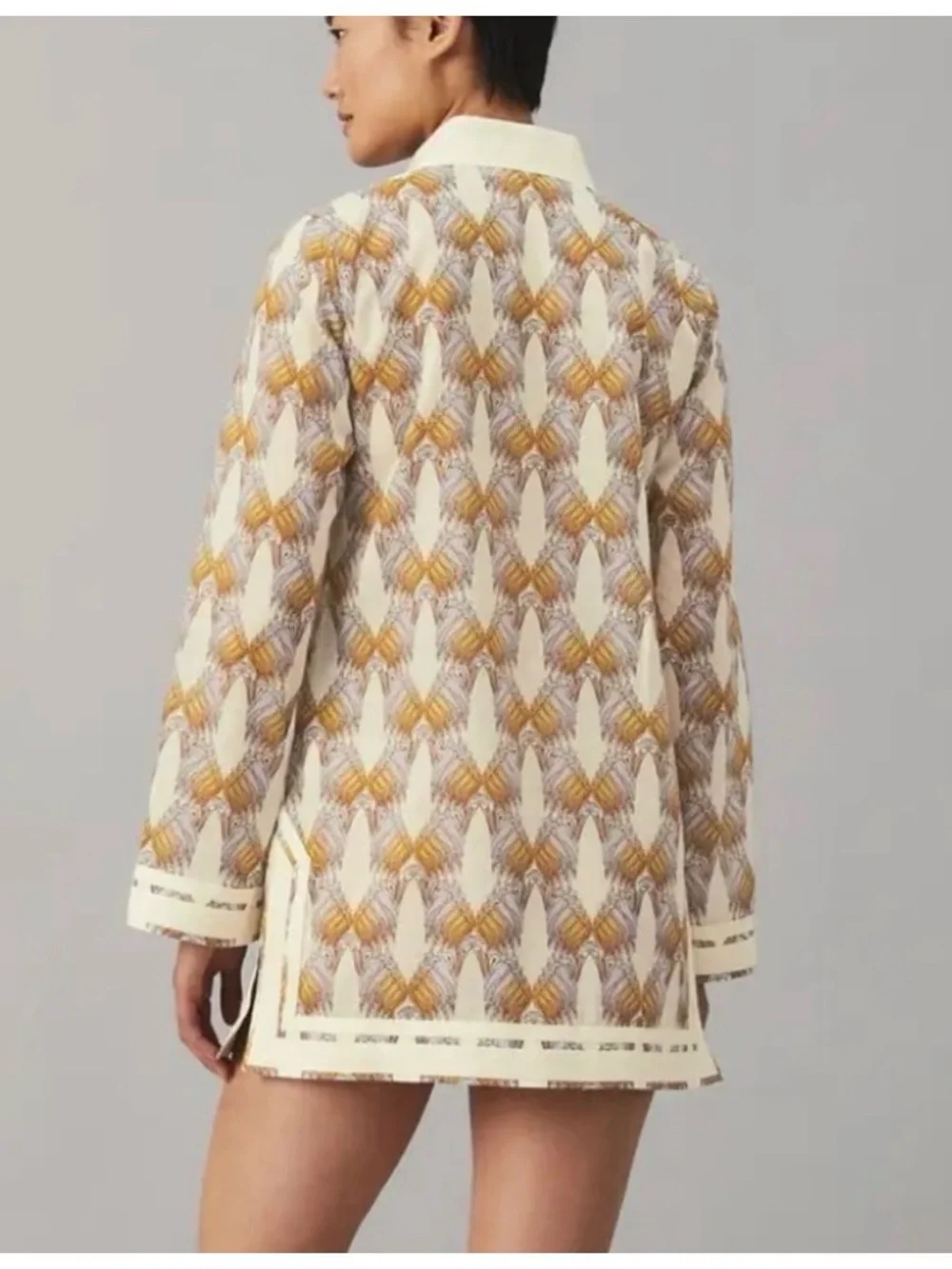 Tory Burch Sand Deco Crane Print Tunic